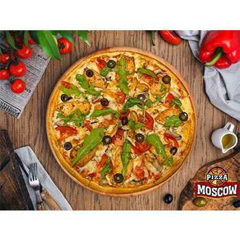 Пицца Цезарь с рукколой Pizza Moscow (МВД Корзинка)