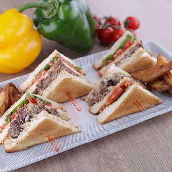 Клаб сэндвич с говядиной и грибами Impasto